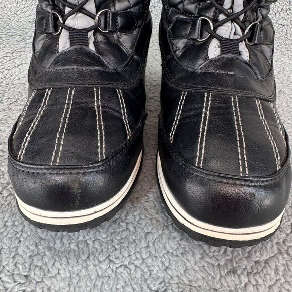 Sporto Liz Mid-Calf Black Winter Boots Women 6W Zippered Closure Tassel Faux Fur - Picture 9 of 11